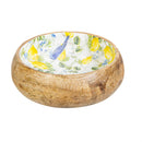 Seaside Retreat Songbird Citrus Wood Server with Bowls, 13"L