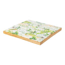 VivaStyle Veranda Garden, Wooden Cheese Board with Knife, Asst of 2(1 square & 1 round)