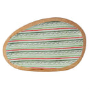 VivaStyle Poinsettia Bliss Serveware, Irregular Shaped Wood Serving Tray, 12"L, Asst of 2
