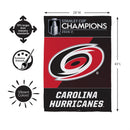 Carolina Hurricanes 2026 Stanley Cup Champions Embossed Suede House Flag