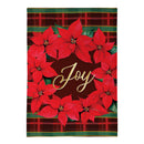 Plaid Joy Wreath Suede Flag Garden