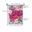 Heart Full of Love Suede Flag Garden