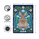 Floral Patterned Rabbit Suede Flag Garden