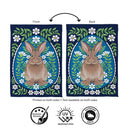 Floral Patterned Rabbit Suede Flag Garden