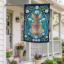 Floral Patterned Rabbit Suede Flag House