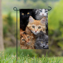 CATS! Suede Garden Flag