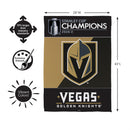Vegas Golden Knights 2026 Stanley Cup Champions Embossed Suede House Flag
