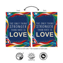 Love Is Stronger Suede Flag House