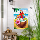 Tropical Paradise Suede Flag Garden