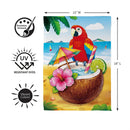 Tropical Paradise Suede Flag Garden