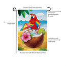 Tropical Paradise Suede Flag Garden