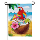 Tropical Paradise Suede Flag Garden
