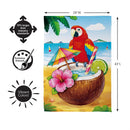 Tropical Paradise Suede Flag House