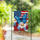 Patriotic Butterfly Suede Garden Flag