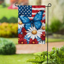 Patriotic Butterfly Suede Garden Flag