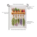 Cottage Herbs Suede Garden Flag Garden