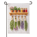 Cottage Herbs Suede Garden Flag Garden