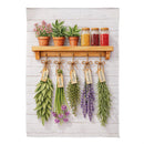 Cottage Herbs Suede Garden Flag Garden
