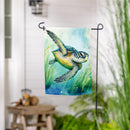 Sea Turtle Life Suede Flag Garden