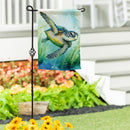 Sea Turtle Life Suede Flag Garden