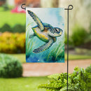 Sea Turtle Life Suede Flag Garden