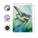 Sea Turtle Life Suede Flag Garden