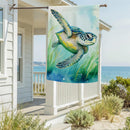 Sea Turtle Life Suede Flag House