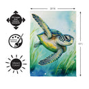 Sea Turtle Life Suede Flag House