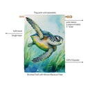Sea Turtle Life Suede Flag House