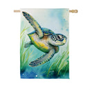 Sea Turtle Life Suede Flag House
