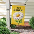 Hello Sunshine Daisy Suede Garden Flag Garden