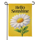 Hello Sunshine Daisy Suede Garden Flag Garden
