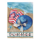 Seaside Welcome Suede Flag Garden