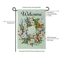 Welcome Butterfly Garden Wreath Suede Garden Flag Garden