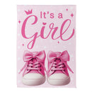 It's a Girl Pink Suede Garden Flag