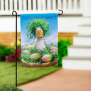 Easter Ready Goose Suede Flag Garden
