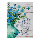 Be Still Suede Garden Flag Garden