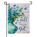 Be Still Suede Garden Flag Garden