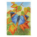 Blue Fall Beauty Suede Flag Garden