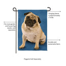 Camera Day Dogs, Pug Suede Garden Flag