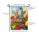 Basket Of Bunnies Suede Flag Garden