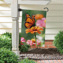 Cottage Garden Monarch Visit Suede Flag Garden