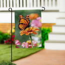 Cottage Garden Monarch Visit Suede Flag Garden