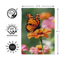 Cottage Garden Monarch Visit Suede Flag Garden