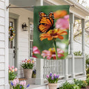Cottage Garden Monarch Visit Suede Flag House