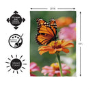 Cottage Garden Monarch Visit Suede Flag House
