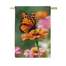 Cottage Garden Monarch Visit Suede Flag House