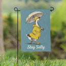 Stay Salty Goose Suede Garden Flag Garden