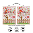 Lovebirds in Bloom Suede Garden Flag Garden
