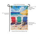 Coastal Chairs by the Shore Suede Garden Flag